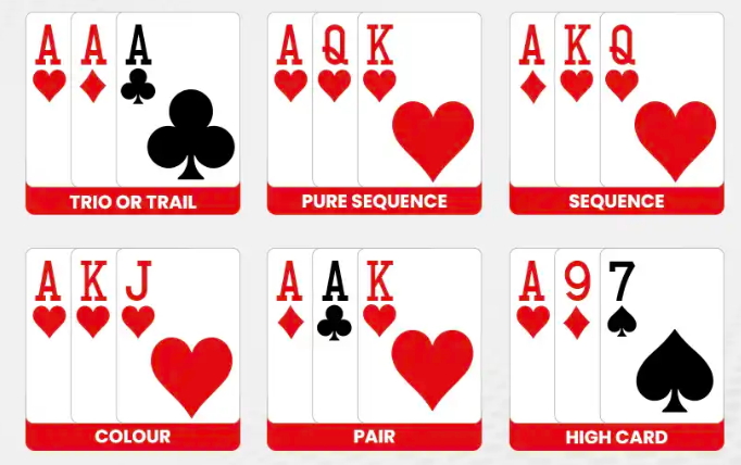 Teen patti sequence